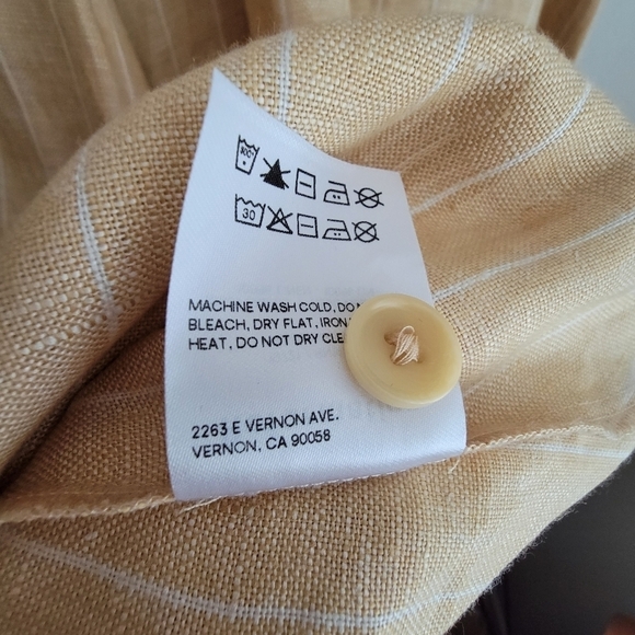 Reformation Barrington Linen Dress in Paz Stripe size 4 NWT - Picture 5 of 10